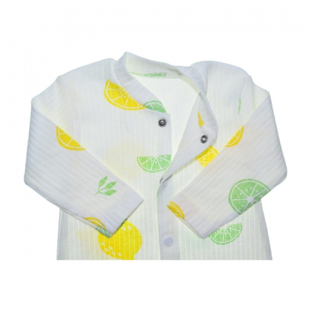 Salopeta cu maneca lunga, pentru baieti, Mini Junior 100066A, Alb [1]