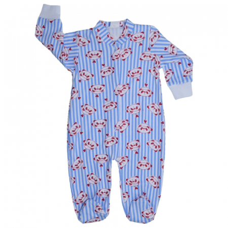 Salopete bebelusi baieti - Salopeta cu maneca lunga pentru baieti Mini Junior 220124-12, Albastru