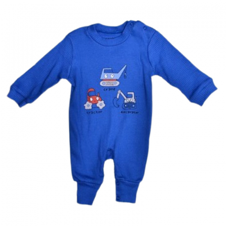 Salopete bebelusi baieti - Salopeta cu maneca lunga, pentru baieti, Mini Junior 243283A, Albastru inchis