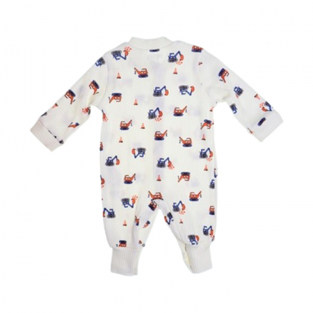 Salopeta cu maneca lunga, pentru baieti, Mini Junior 243283A2-56-62, Alb [2]