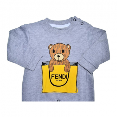 Salopeta cu maneca lunga, pentru baieti, Mini Junior 2708G, Gri [1]