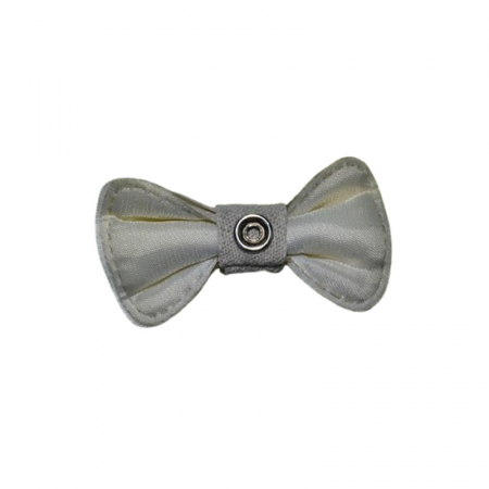 Salopeta cu papion, cu maneca lunga, pentru baieti, Mini Junior 5609C, Crem [4]