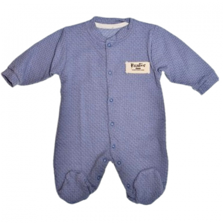 Salopete bebelusi baieti - Salopeta cu maneca lunga, pentru baieti, Mini Junior 7183B-56-62, Bleumarin