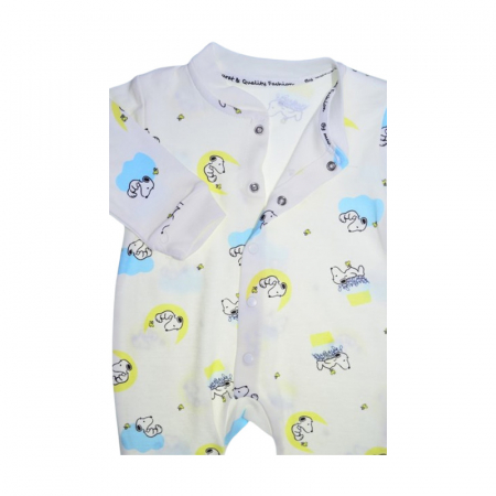 Salopeta cu maneca lunga, pentru baieti, Mini Junior 9127C, Crem [1]