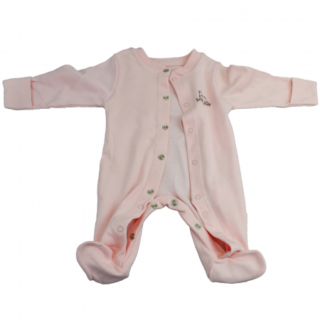 Set 2 piese salopeta cu maneca lunga si caciula pentru fete Mini Junior BBW-30-50, Roz [2]