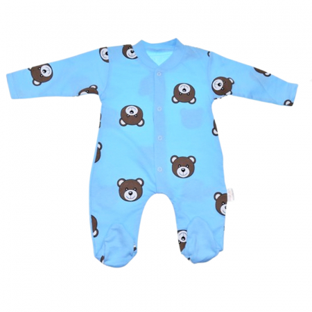 Salopete bebelusi baieti - Salopeta cu maneca lunga pentru baieti Mini Junior SALMJ-24, Albastru