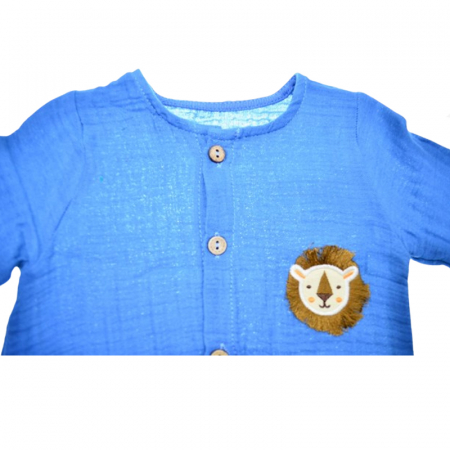 Salopeta cu maneca lunga pentru baieti Mini Junior SALMJ-30, Albastru [1]