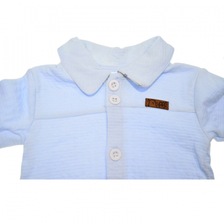Salopeta cu maneca lunga pentru baieti Mini Junior SALMJ-32, Albastru [1]