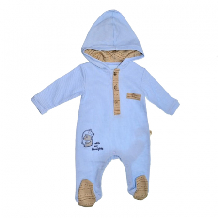 Salopete bebelusi baieti - Salopeta cu maneca lunga pentru baieti Mini Junior SALMJ-8, Albastru