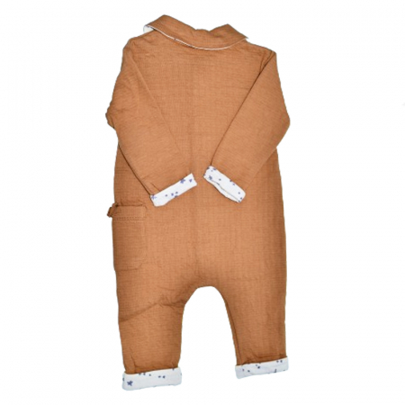 Salopeta cu maneca lunga pentru baieti Mini Junior SLP-2562-AB1, Maro [1]