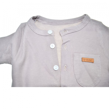 Salopeta cu maneca lunga pentru baieti Mini Junior SLP-MJ2, Gri [2]