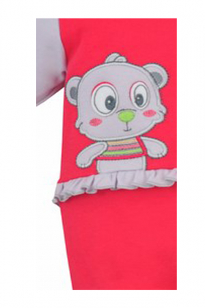 Salopeta cu maneca lunga pentru fete Koala Puszek 2837-80, Coral [1]