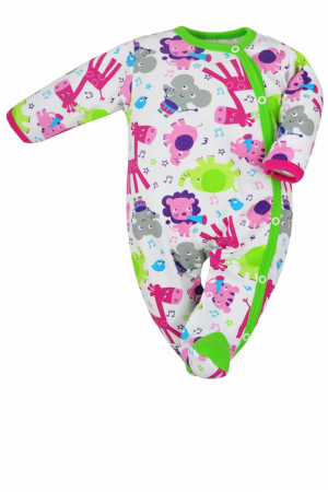 Salopete bebelusi baieti - Salopeta cu maneca lunga pentru copii Koala Zoo 3177-V1-74, Multicolor