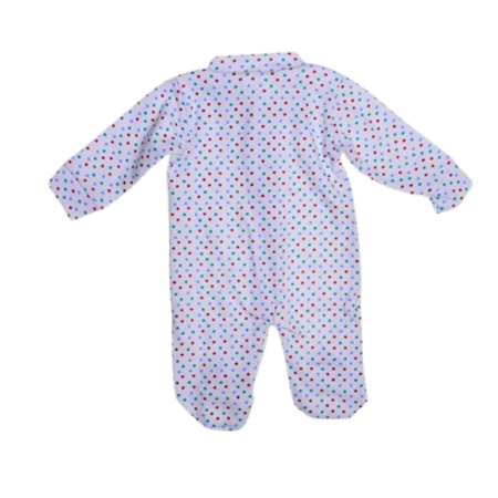 Salopeta cu buline, cu maneca lunga, pentru bebelusi, Mini Junior 1009BM, Alb [2]