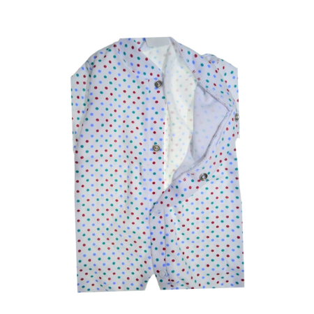 Salopeta cu buline, cu maneca lunga, pentru bebelusi, Mini Junior 1009BM, Alb [1]