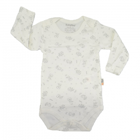 Body-uri baieti - Body cu maneca lunga pentru copii BabyToo 7083-3-80, Crem