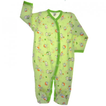 Salopete bebelusi baieti - Salopeta cu maneca lunga pentru copii Koala Bobas Fashion V1816-54-58, Verde