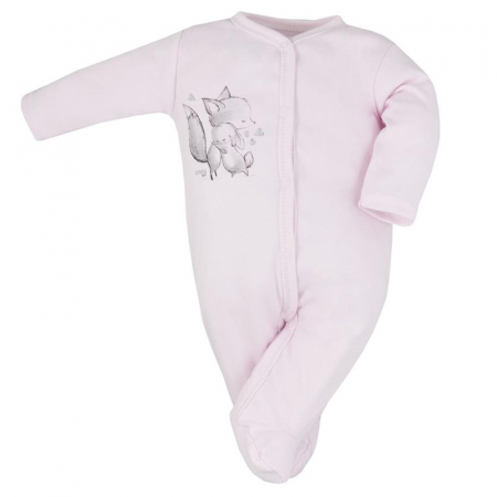 Salopete bebelusi fete - Salopeta cu maneca lunga pentru copii Koala Foxy 09-028, Roz