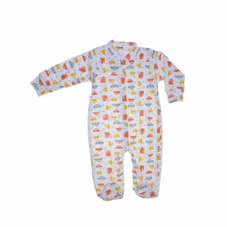 Salopete bebelusi baieti - Salopeta cu maneca lunga pentru copii Mini Junior SALMJ-1A, Alb