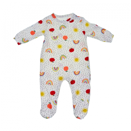 Salopete bebelusi fete - Salopeta cu maneca lunga pentru copii Mini Junior SALMJ-20, Alb