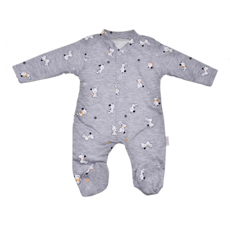 Salopete bebelusi baieti - Salopeta cu maneca lunga pentru copii Mini Junior SALMJ-23, Gri