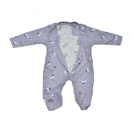 Salopeta cu maneca lunga pentru copii Mini Junior SALMJ-23, Gri [3]