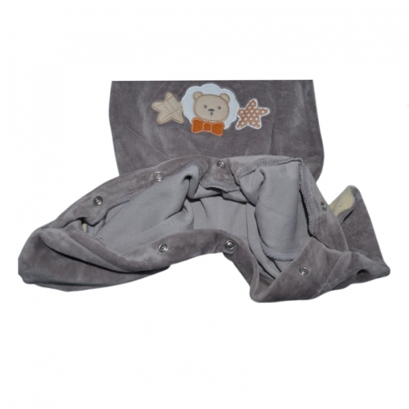 Salopeta cu maneca lunga pentru copii Mini Junior SLP-3904G, Gri [3]