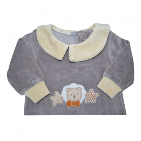 Salopeta cu maneca lunga pentru copii Mini Junior SLP-3904G, Gri [2]