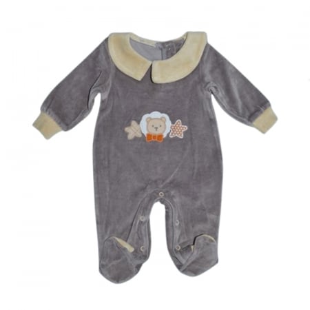 Salopete bebelusi baieti - Salopeta cu maneca lunga pentru copii Mini Junior SLP-3904G, Gri