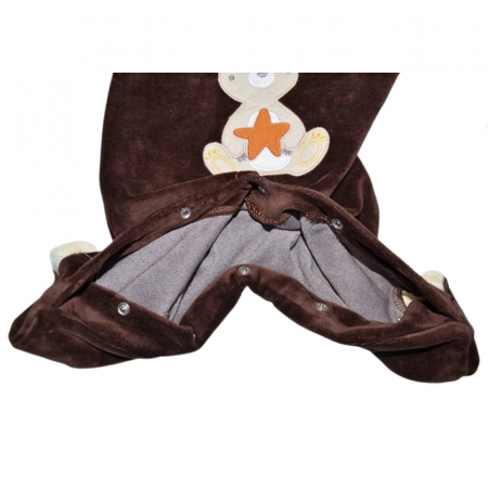 Salopeta cu maneca lunga pentru copii Mini Junior SLP-3918, Maro [2]