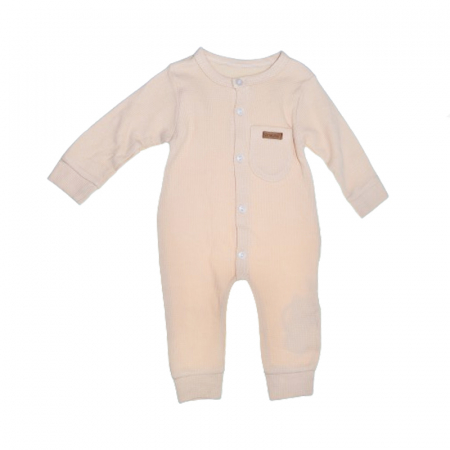 Salopete bebelusi baieti - Salopeta cu maneca lunga pentru copii Mini Junior SLP-MJ3, Crem