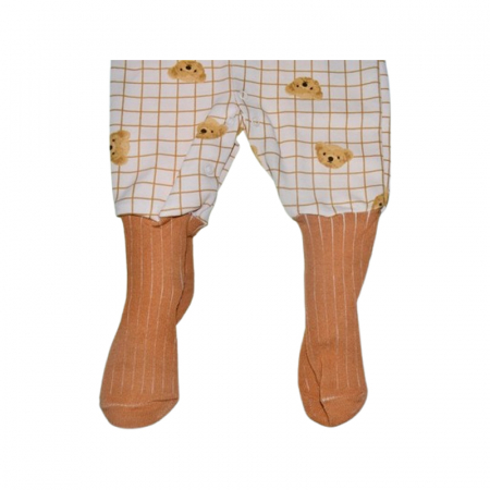 Salopeta cu maneca lunga pentru copii, Mini Junior SLP0705B, Bej [2]