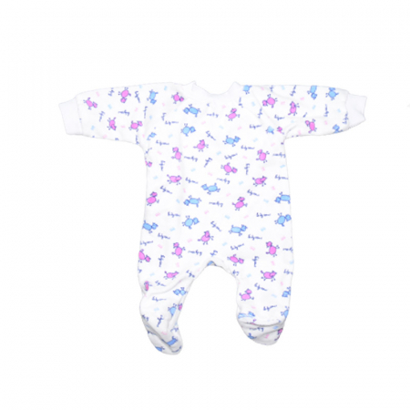 Salopeta cu maneca lunga pentru copii Mini Junior SLPP-3, Alb [1]