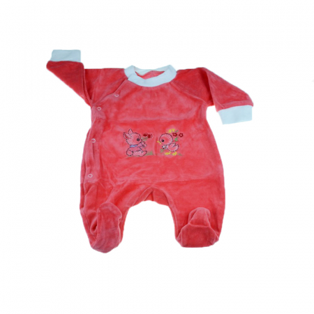 Salopete bebelusi fete - Salopeta cu maneca lunga pentru copii Pifou Model 16 SPCP-16-56-cm, Rosu