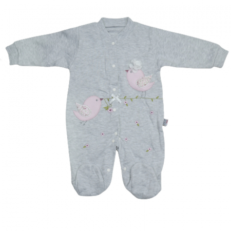 Îmbrăcăminte fete - Salopeta cu maneca lunga pentru fete Gaye Bebe 2143RG, Gri