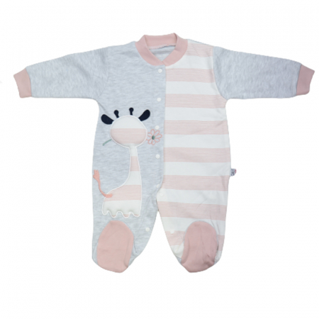 Îmbrăcăminte fete - Salopeta cu maneca lunga pentru fete Gaye Bebe 2178RG, Roz