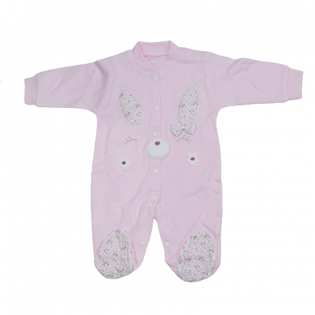 Îmbrăcăminte fete - Salopeta cu maneca lunga pentru fete Gaye Bebe 2134R, Roz