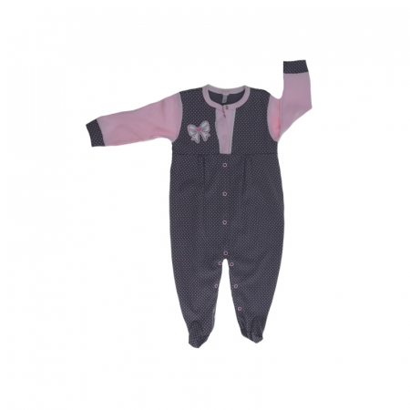 Salopete bebelusi fete - Salopeta cu maneca lunga pentru fete Koala Bella 04-426G-74-cm, Gri