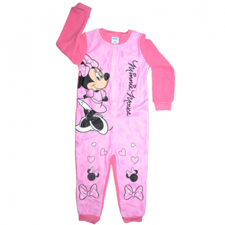 Pijamale - Salopeta cu maneca lunga pentru fete Mini Junior MN23241, Roz