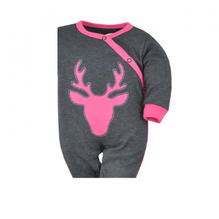 Salopeta cu maneca lunga pentru fete Koala Deer 07-465R-62-cm, Gri [1]