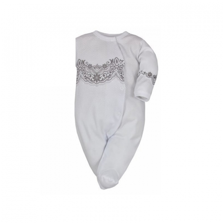 Salopeta cu maneca lunga pentru fete Koala Justin 04-889-62-cm, Alb [1]