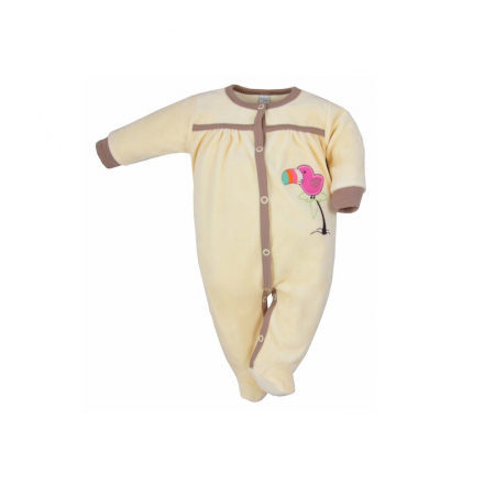 Salopete bebelusi fete - Salopeta cu maneca lunga pentru fete Koala Kakadu 3251-G3-74-cm, Galben