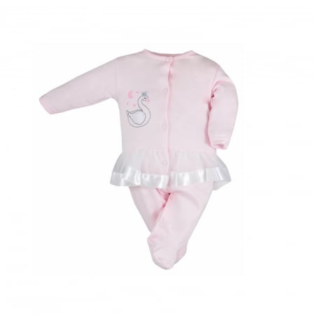 Salopete bebelusi fete - Salopeta cu maneca lunga pentru fete Koala Labedz 3334_56 cm, Roz