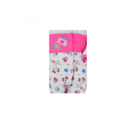 Salopeta cu maneca lunga pentru fete Koala Literki 2849R-74, Gri [1]