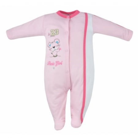 Salopete bebelusi fete - Salopeta cu maneca lunga pentru fete Koala Maly Sportowiec B01-049R1-62-cm, Roz