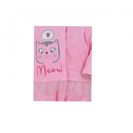 Salopeta cu maneca lunga pentru fete Koala Miau 07-440RZ-68-cm, Roz [1]