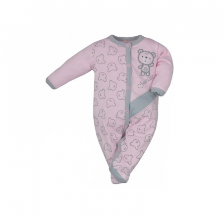 Salopete bebelusi fete - Salopeta cu maneca lunga pentru fete Koala Misiaki 04-712RG-62-cm, Roz