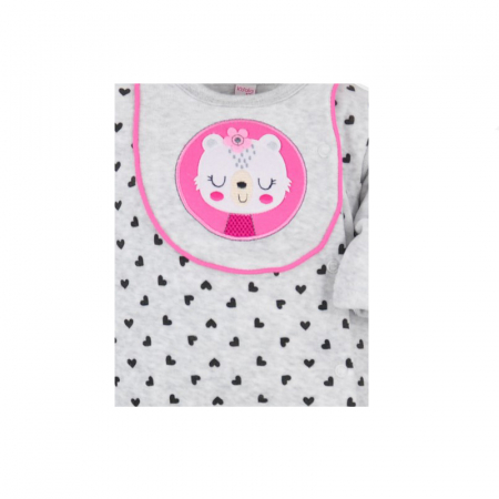 Salopeta cu maneca lunga pentru fete Koala Portret 05-664-68-cm, Gri [1]