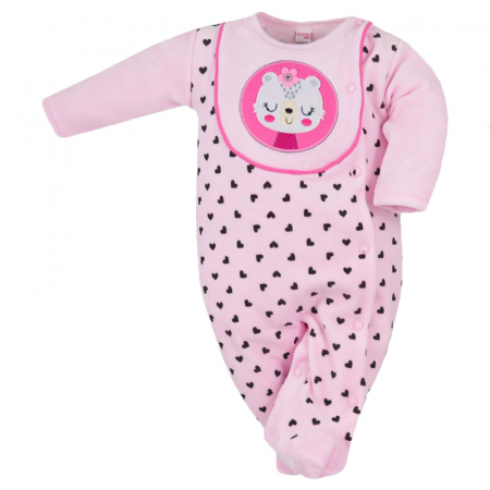 Salopete bebelusi fete - Salopeta cu maneca lunga pentru fete Koala Portret 05-664RZ-74-cm, Roz