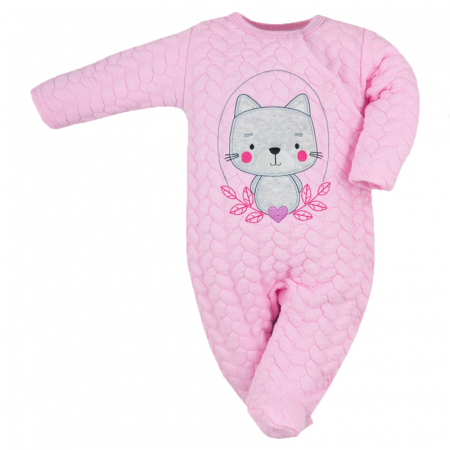 Salopete bebelusi fete - Salopeta cu maneca lunga pentru fete Koala Psotka 05-700-74-cm, Roz